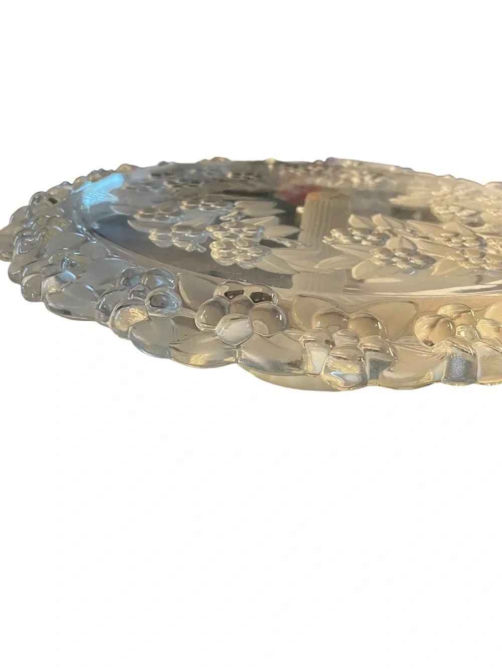 Vintage Walther Glass Mikasa Crystal Carmen Satiniert Torte Plate Platter 13.5